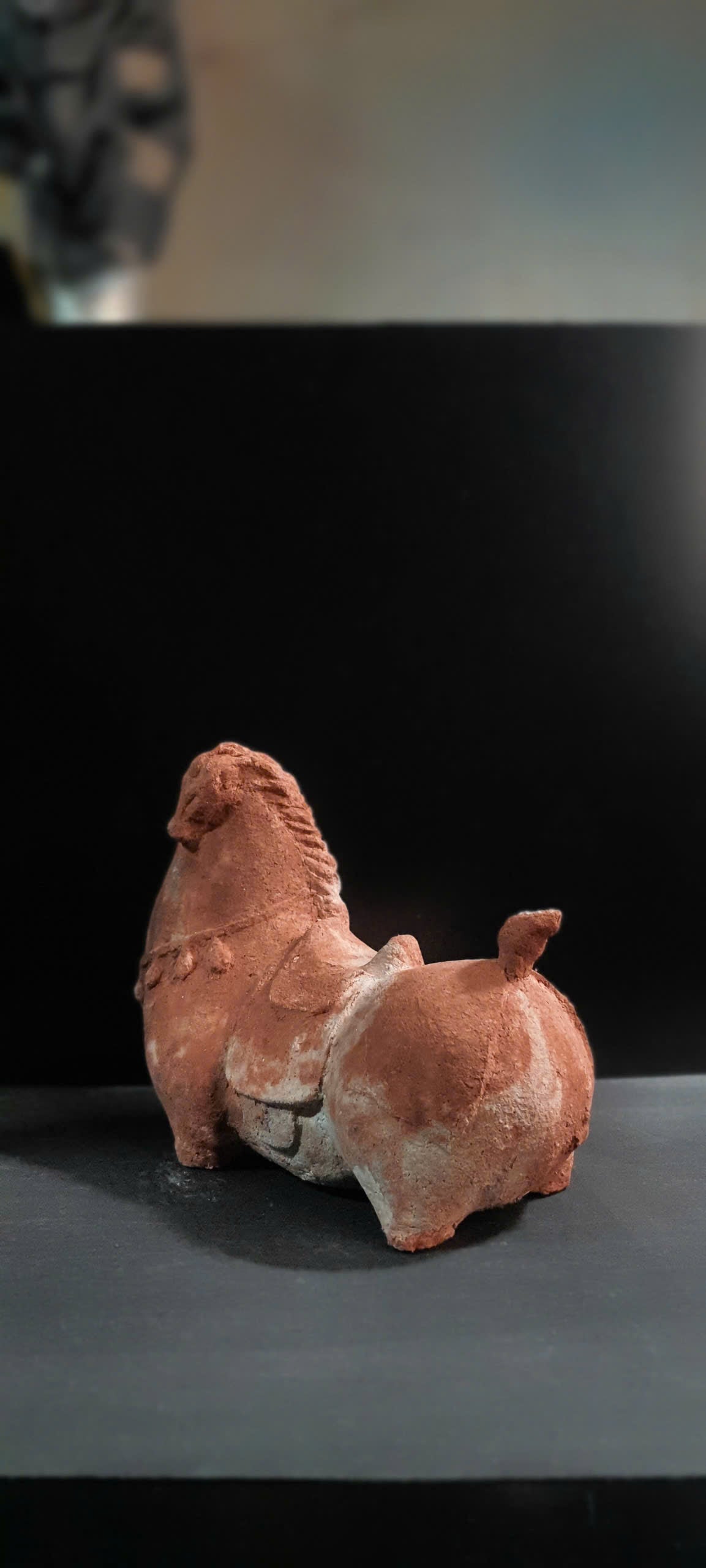 Vietnamese Giang Paper Pulp Horse Sculpture — Natural Terracotta
