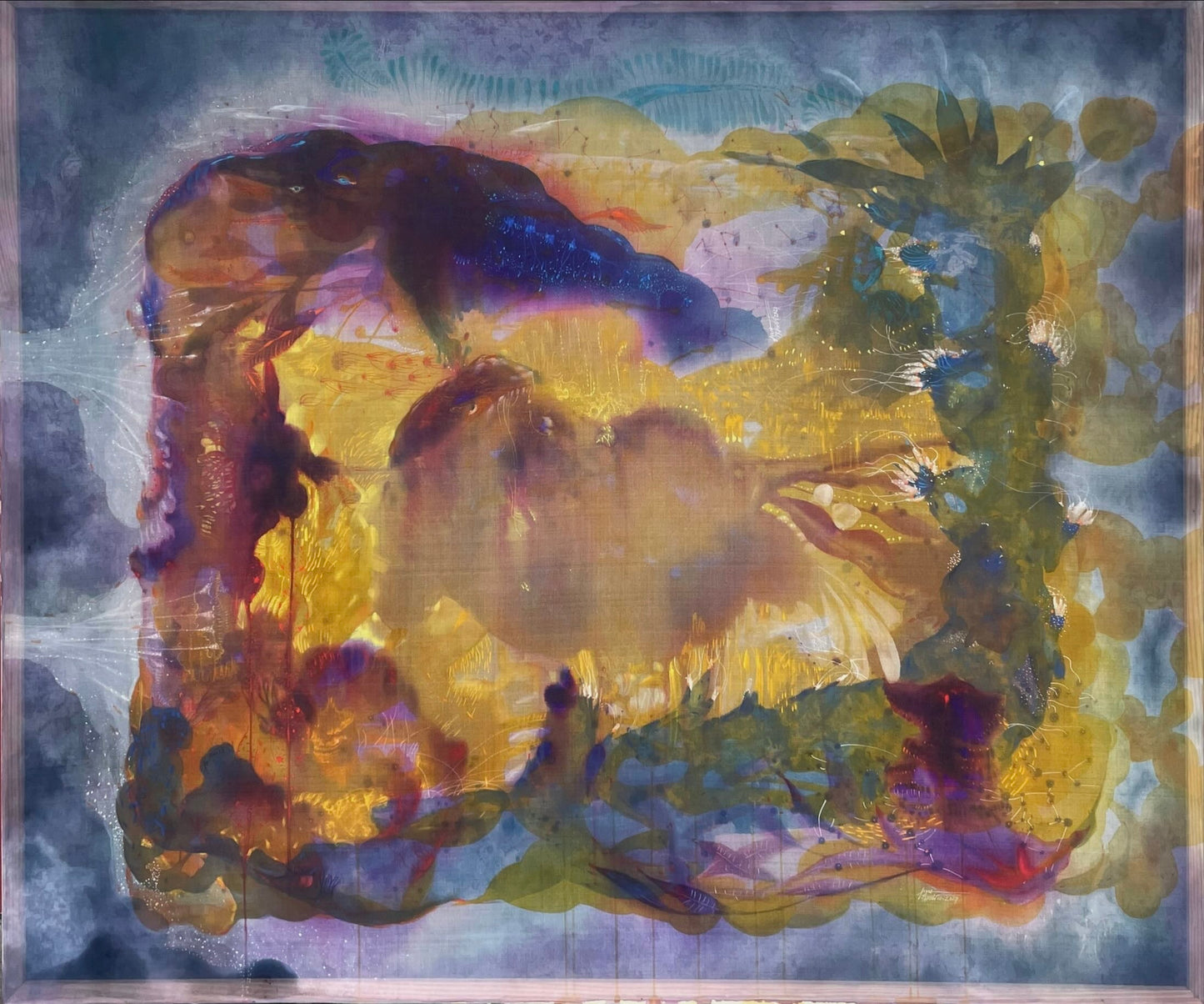 "Vùng sống 5" Watercolor on silk