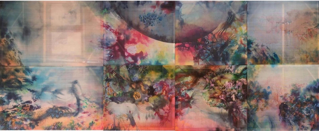 "Vùng sống 8" Watercolor on silk