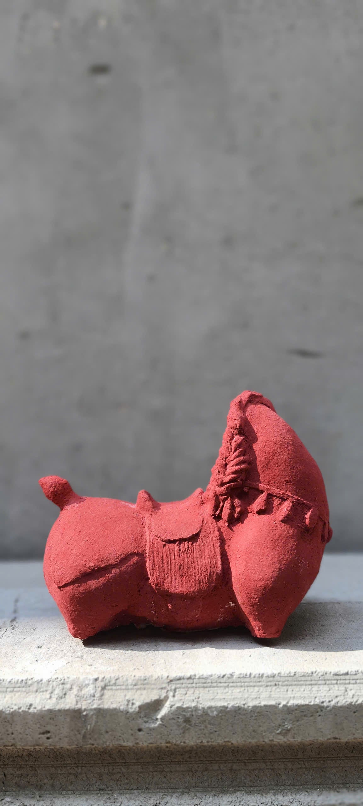 Vietnamese Giang Paper Pulp Horse Sculpture — Earth Red