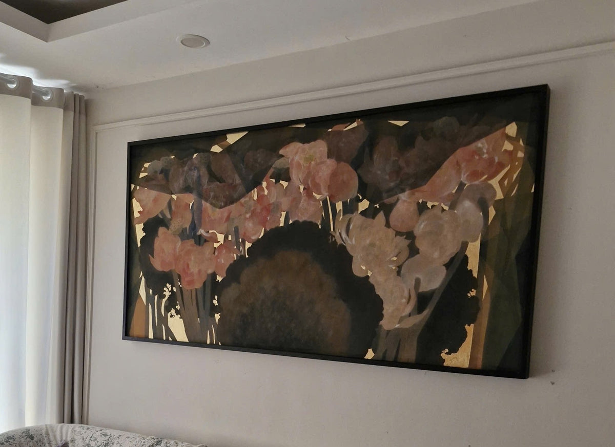 Crystallization No. 20 - Sen Ngu by Nguyen Van Trinh, original watercolor on silk