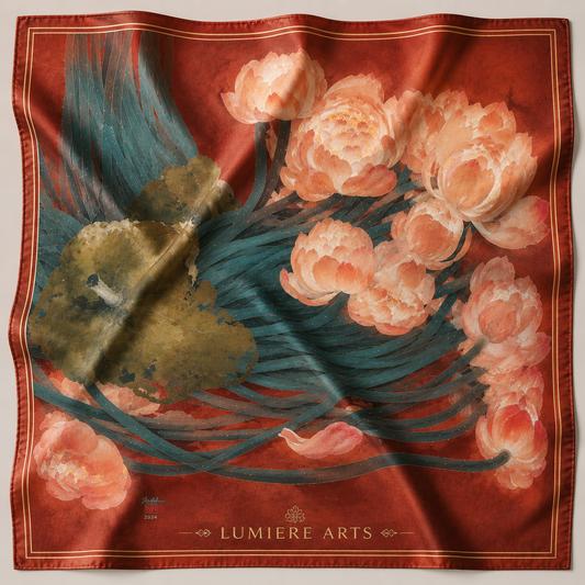 Lotus Reverie Silk Scarf