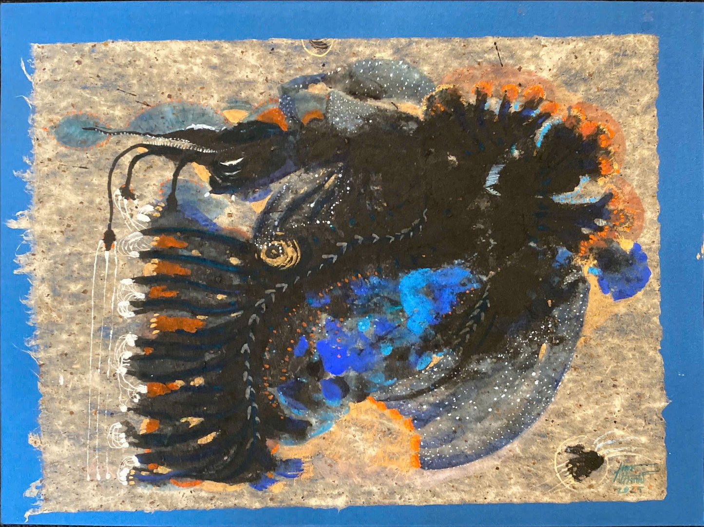 Tranh giấy giang "Ký họa Vùng sống 10"- Họa sĩ Nguyễn Văn Trinh