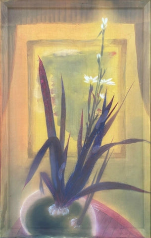 Goc Mo by Nguyen Van Trinh, original watercolor on silk painting, 39 × 60 cm