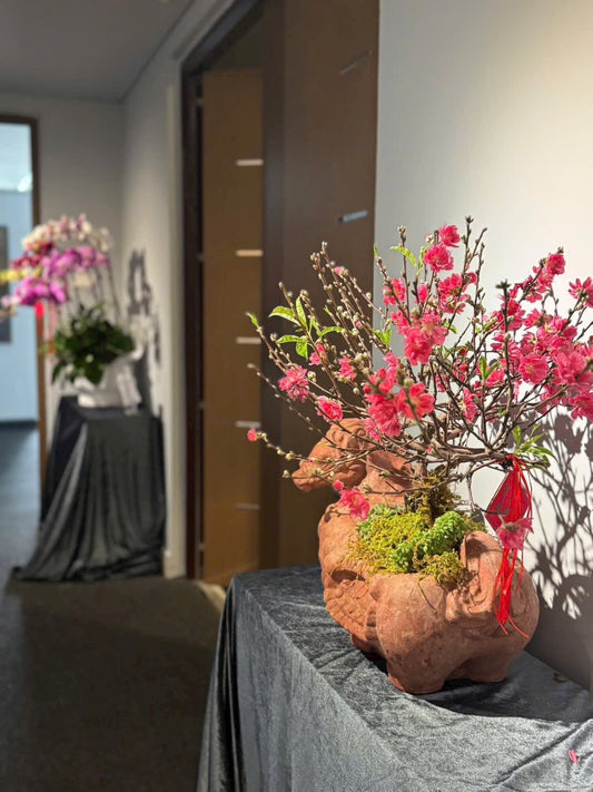 Blooming Deer handmade art decor displayed in an interior