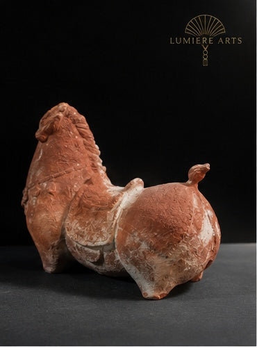 Lumiere Arts Vietnamese paper pulp horse sculpture — Natural Terracotta