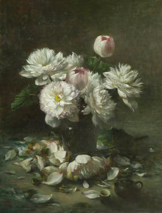 Detail of Still Life with White Flowers by Nguyễn Thọ Hiếu