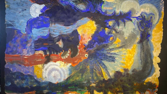Vùng sống 1 — original artwork on Giang paper by Nguyen Van Trinh