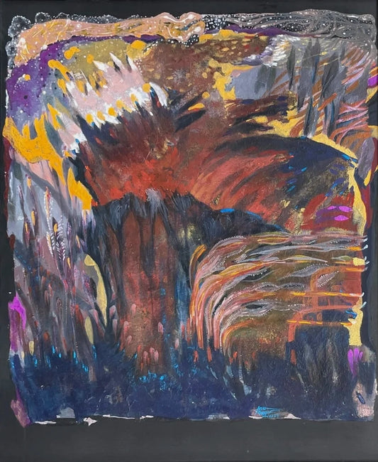 Vùng sống 2 — original watercolor on Giang paper by Nguyen Van Trinh